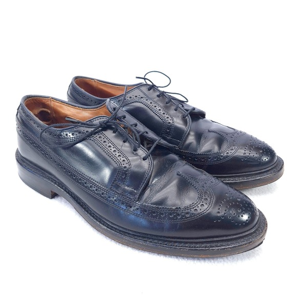 Allen Edmonds Other - Allen Edmonds Black Leather MacNeil Wingtip Blucher Lace-Up Size 8.5 D